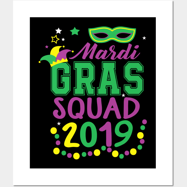 Mardi Gras Squad Tee Wall Art by Danielsmfbb